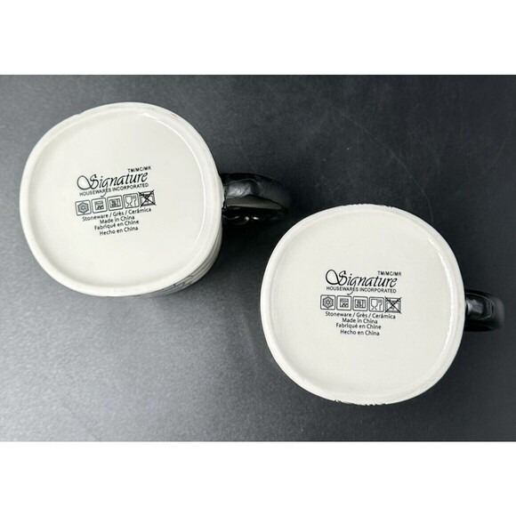 Signature Ceramic Art Mugs Dog and Cat 17.5 oz Mugs Set of 2 - Picture 8 of 9